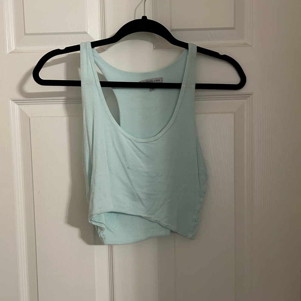 Small blue crop top